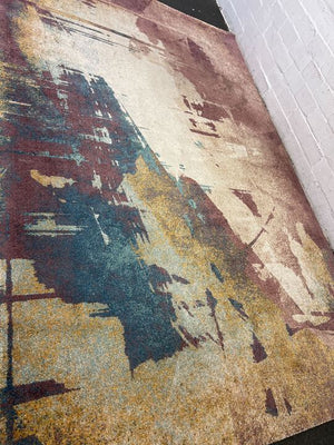 Urban Graphite Abstract Art Carpet (200cm x 303cm)