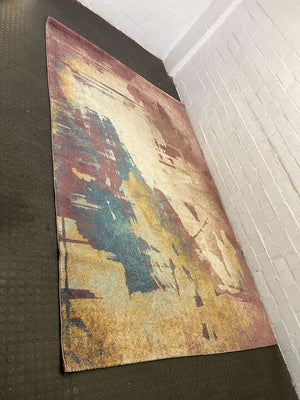 Urban Graphite Abstract Art Carpet (200cm x 303cm)