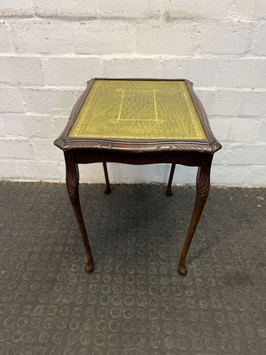 Vintage Styled Half Moon Mahogany Wooden Side Table