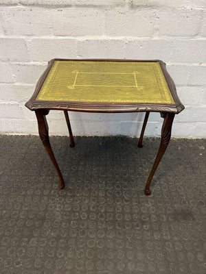 Vintage Styled Half Moon Mahogany Wooden Side Table