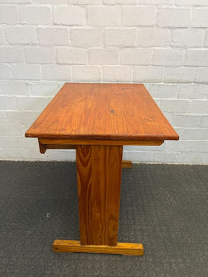 Light Brown Firm Wooden Computer Desk with Drawer (Width:60cm)(Height: 75cm)