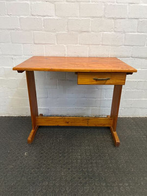 Light Brown Firm Wooden Computer Desk with Drawer (Width:60cm)(Height: 75cm)