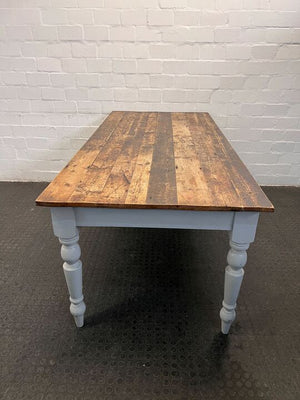 English 1890s Styled Wooden Dining Table (Width: 200cm)(Height: 79cm)