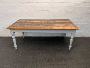 English 1890s Styled Wooden Dining Table (Width: 200cm)(Height: 79cm)