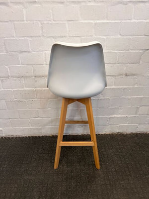 White Wooden Cushioned Dining Chair