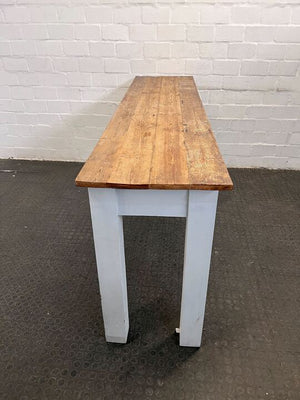 Modern Three Drawer Kitchen Table with Oak Top (Width: 201cm)(Height: 86cm)