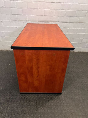 Brown Wooden Sliding Door Filing Cabinet