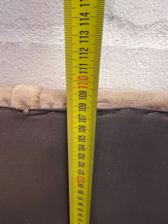 Beige Deep Buttoned Double Sized Headboard - REDUCED