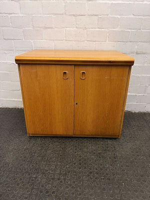 Light Brown Storage Credenza Cupboard (Width: 91.5cm)(Height: 77.5cm)