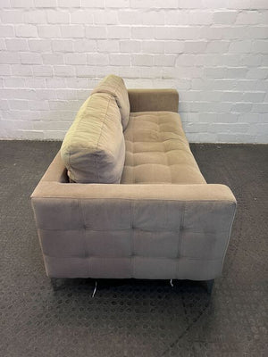 Three Seater Gray Coricraft Couch (Torn Bottom)