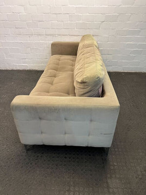 Three Seater Gray Coricraft Couch (Torn Bottom)