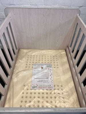 Cream Wooden Baby Cot with Easy Breathe Baby Mattress