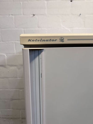 White Kelvinator Two Door Fridge (Minor Crack on Door Shelf) (Item: BRRST35EN7WKAO)