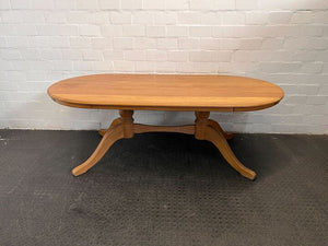 Light Brown MidCentury Styled Oval Dining Room Table (Width: 211cm)(Height: 73cm)