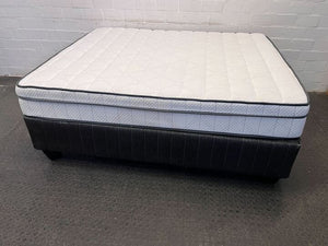 Restonic Pocket Spring Body Print Queen Sized Bed & Black Base