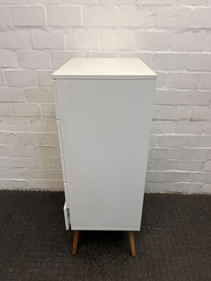 Modern Peg Legged Five Drawer Cupboard (Width: 60cm)(Height: 120.5cm)