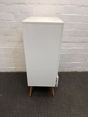 Modern Peg Legged Five Drawer Cupboard (Width: 60cm)(Height: 120.5cm)