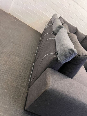 Gray L-Shaped Adjustable Sleeper Couch