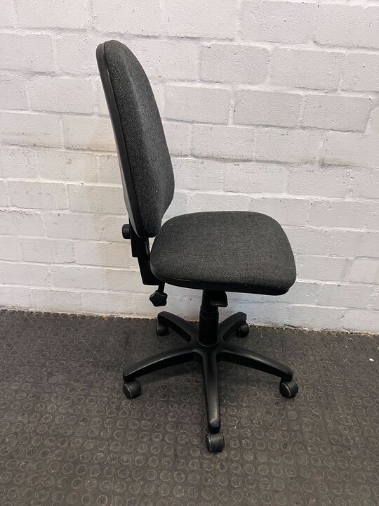 Gray Office German Typist Chair with Adjustable Frame