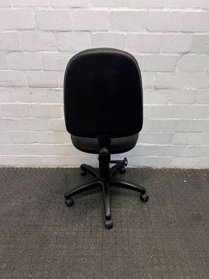 Gray Office German Typist Chair with Adjustable Frame