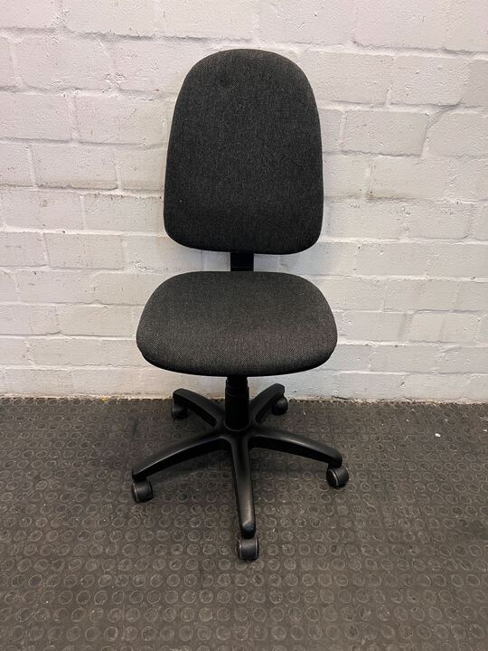 Gray Office German Typist Chair with Adjustable Frame