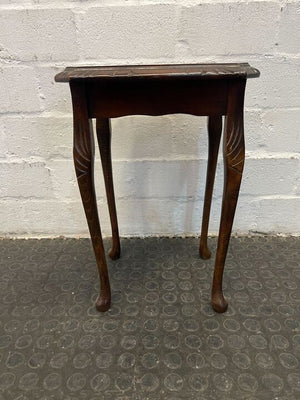 Vintage Styled Mahogany Bedside Table with Green Top (Width: 28cm)(Height: 50cm)