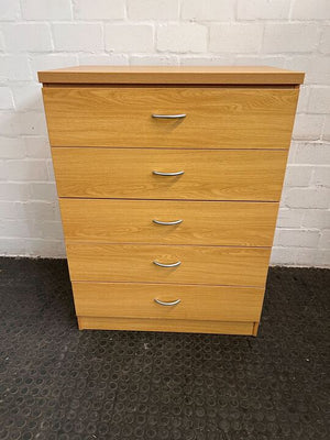 Light Brown Modern Simple 6 Tier Chest of Drawers (Width: 80cm)(Height: 108cm)