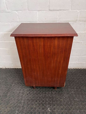 Vintage Old Fashioned Styled Dark Brown Bedside Table with Cabinet (Width: 54cm)(Height: 78cm)