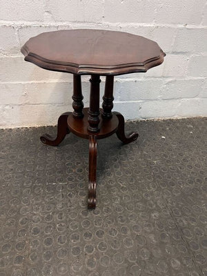 Dark Brown Tripod Vintage Styled Wooden Side Table (Width: 44cm)(Height: 50.5cm)