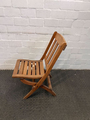 Light Brown Foldable Wooden Patio Chair