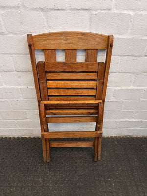 Light Brown Foldable Wooden Patio Chair