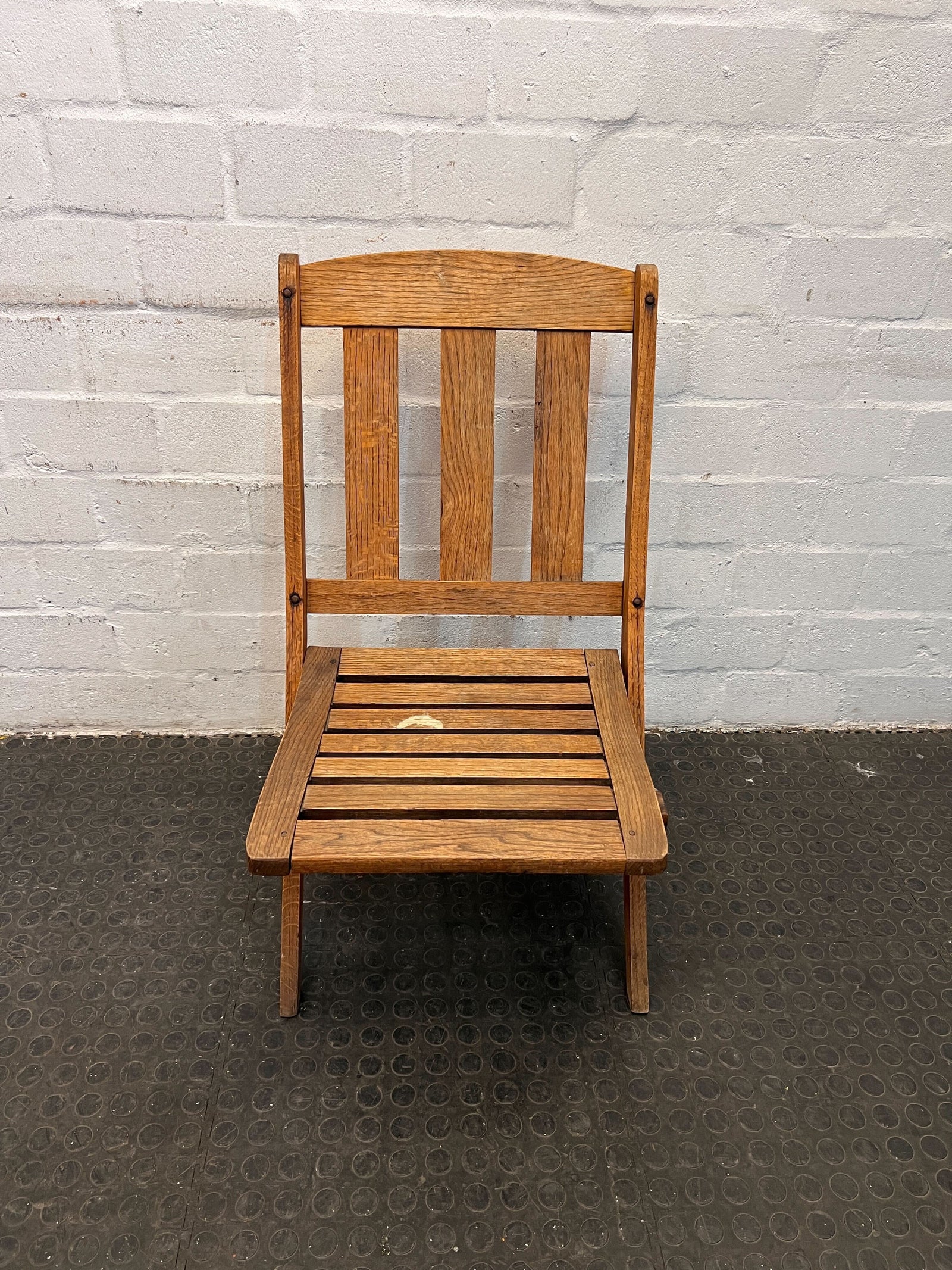 Light Brown Foldable Wooden Patio Chair