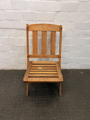 Light Brown Foldable Wooden Patio Chair