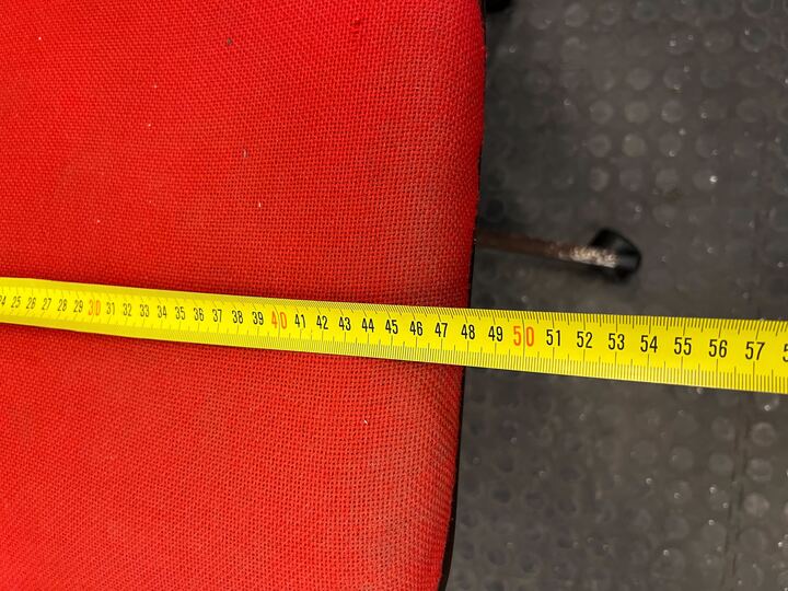 Red High Back Office Chair with Steel Frame (Rusted)