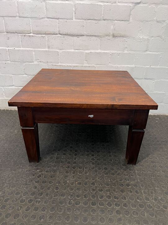 English 19th Century Styled Solid Oak Coffee Table (Width: 80cm)(Height: 46cm)