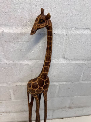 Wooden Crafted African Giraffe - 2ndhandwarehouse.com