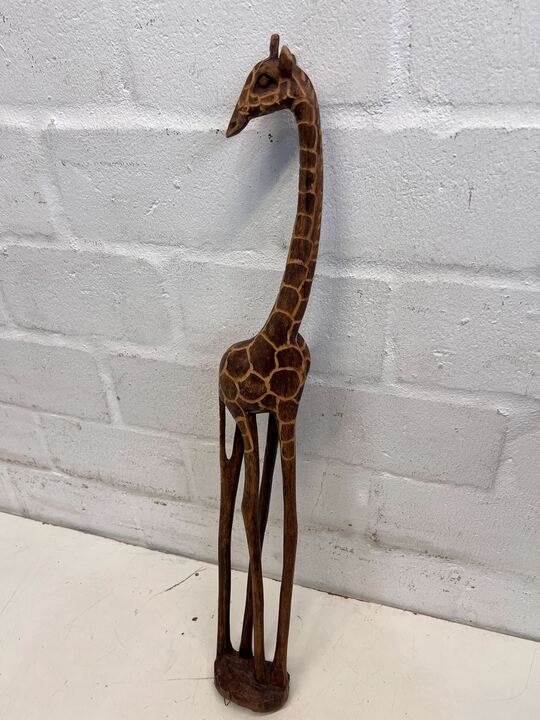 Wooden Crafted African Giraffe - 2ndhandwarehouse.com