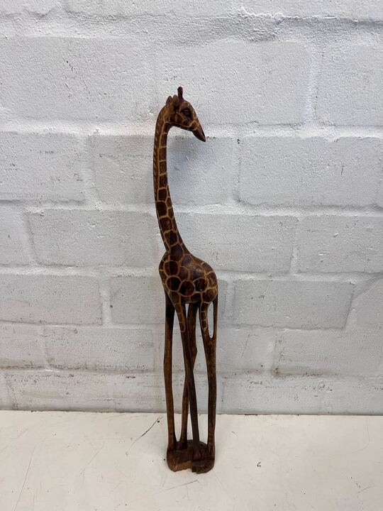 Wooden Crafted African Giraffe - 2ndhandwarehouse.com