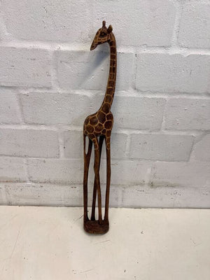 Wooden Crafted African Giraffe - 2ndhandwarehouse.com