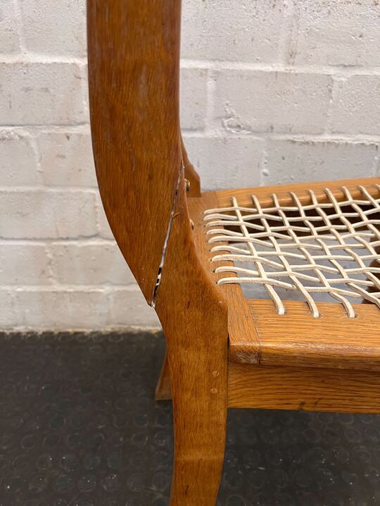 Riempie Wooden Dining Chair (Repaired) - PRICE DROP - 2ndhandwarehouse.com