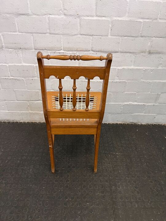 Riempie Wooden Dining Chair (Repaired) - PRICE DROP - 2ndhandwarehouse.com