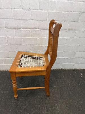 Riempie Wooden Dining Chair (Repaired)