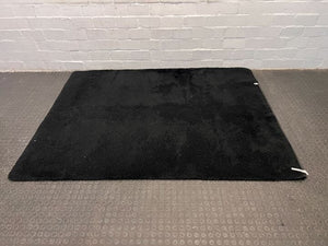 Black Flurry Material Carpet (206cm x 161.5cm)