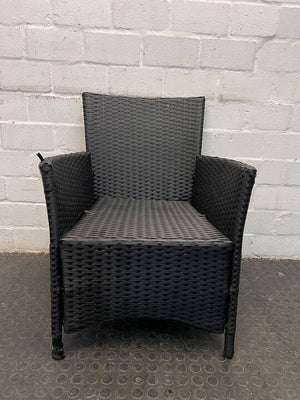 Wicker Black One Seater Outdoor Chair