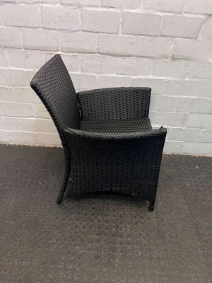 Wicker Black One Seater Outdoor Chair