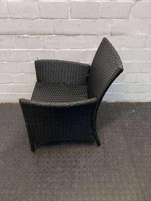 Wicker Black One Seater Outdoor Chair