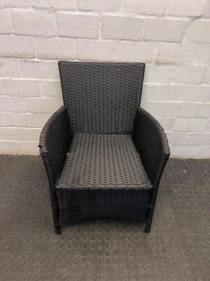 Wicker Black One Seater Outdoor Chair