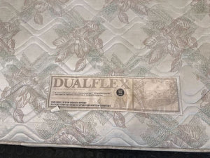 DualFlex King Sized White Patterned Mattress (Stained with Tears) - 2ndhandwarehouse.com