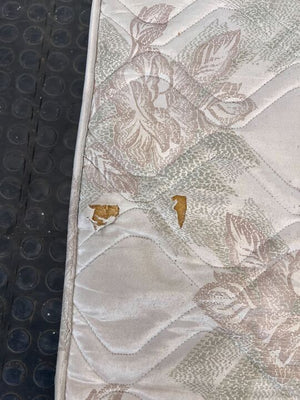 DualFlex King Sized White Patterned Mattress (Stained with Tears) - 2ndhandwarehouse.com