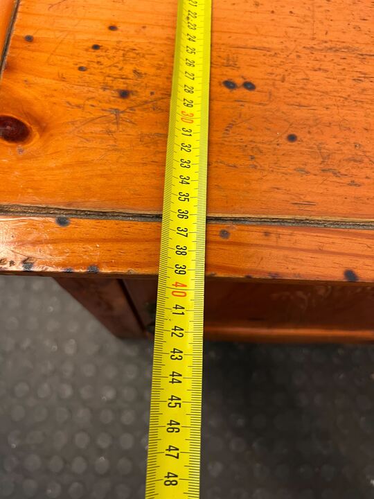 Genuine Bassett Carved Wooden Bedside Table (Wood Chipped Back) (Width: 62cm)(Height: 61cm)